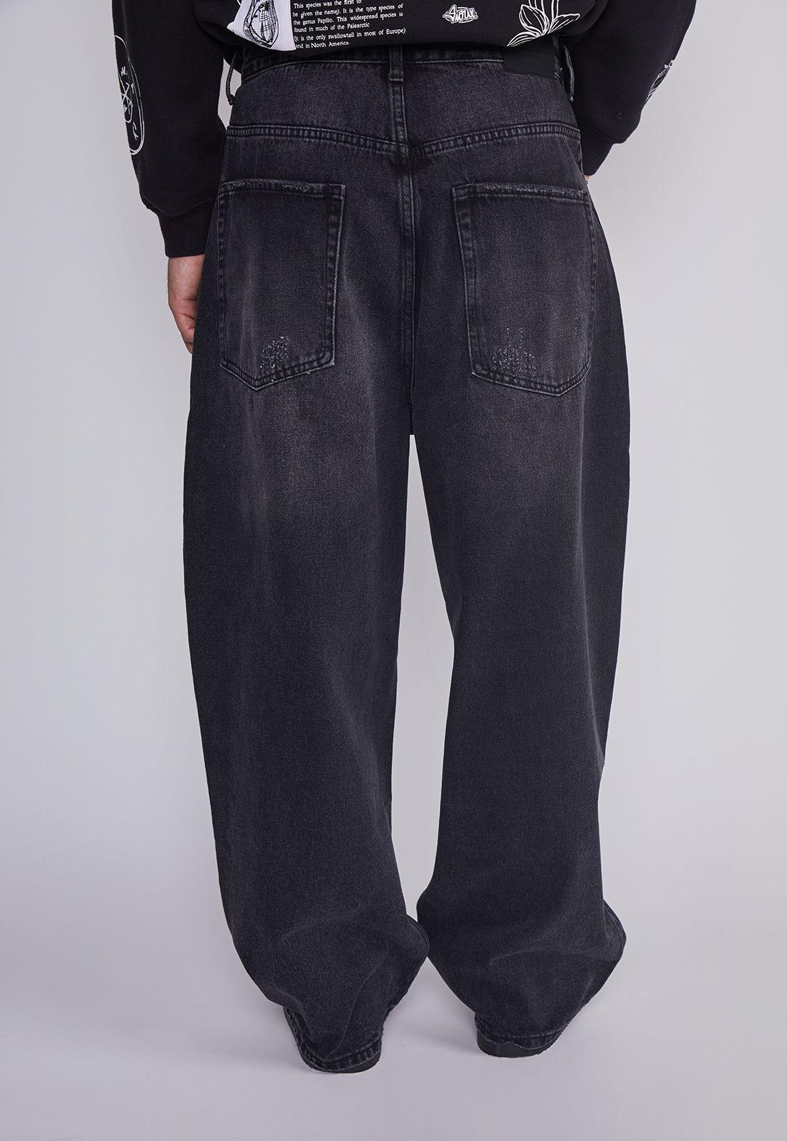 Jeans Hombre Super Baggy Negro Sioux-3