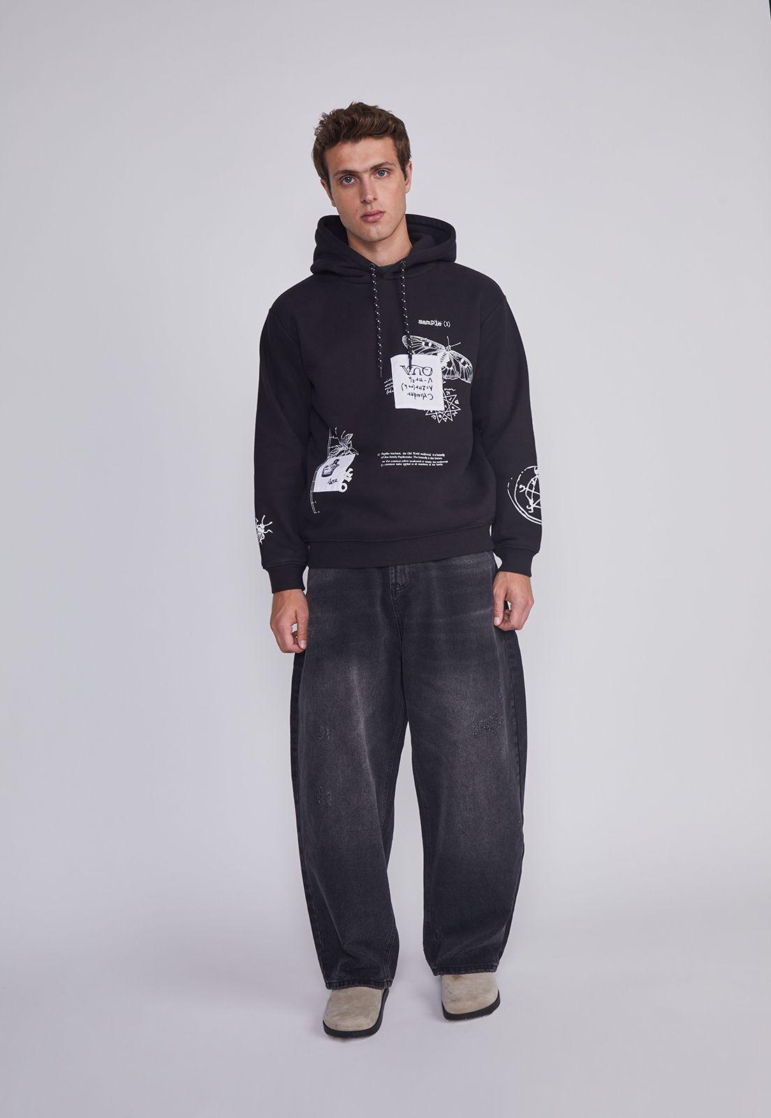 Jeans Hombre Super Baggy Negro Sioux-4