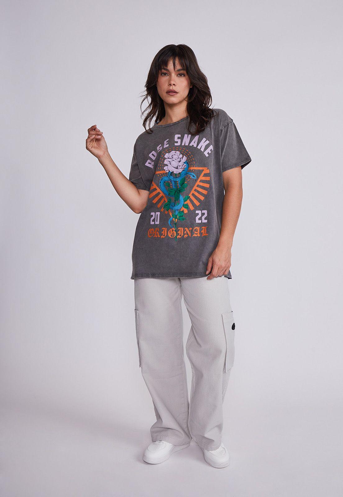 Polera Mujer Acero Rose Snake Sioux-3