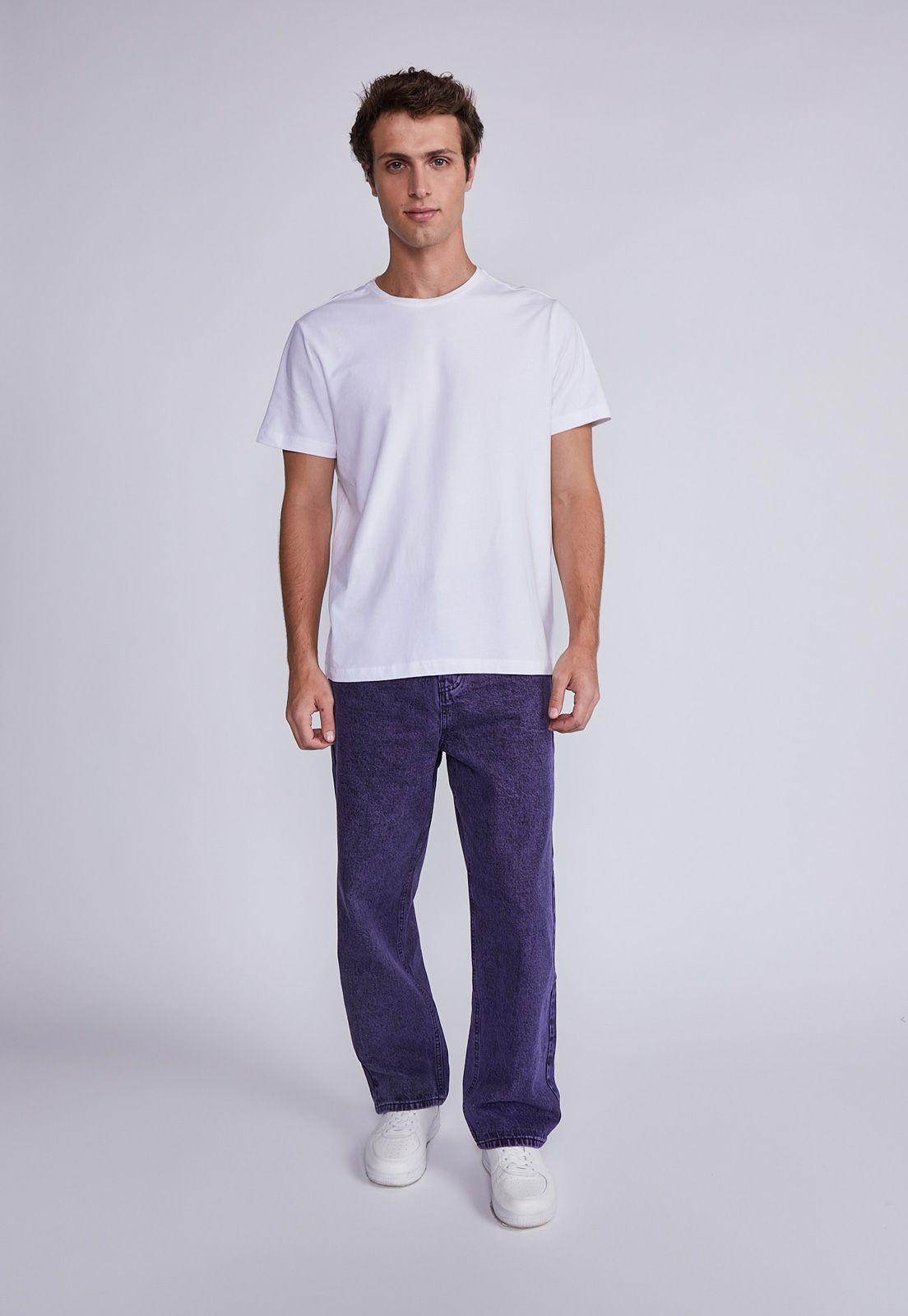 Jeans Hombre Morado Regular Color Lavado Sioux-3