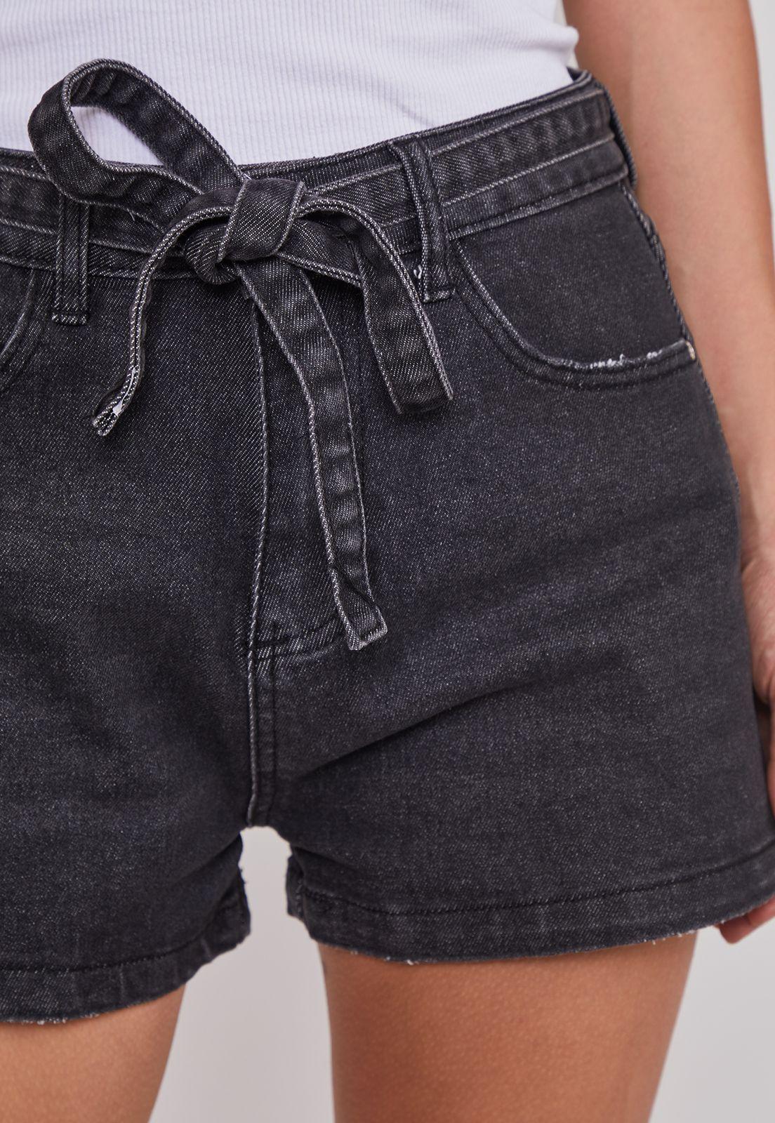 Short Mujer Denim Lazo Negro Sioux-2