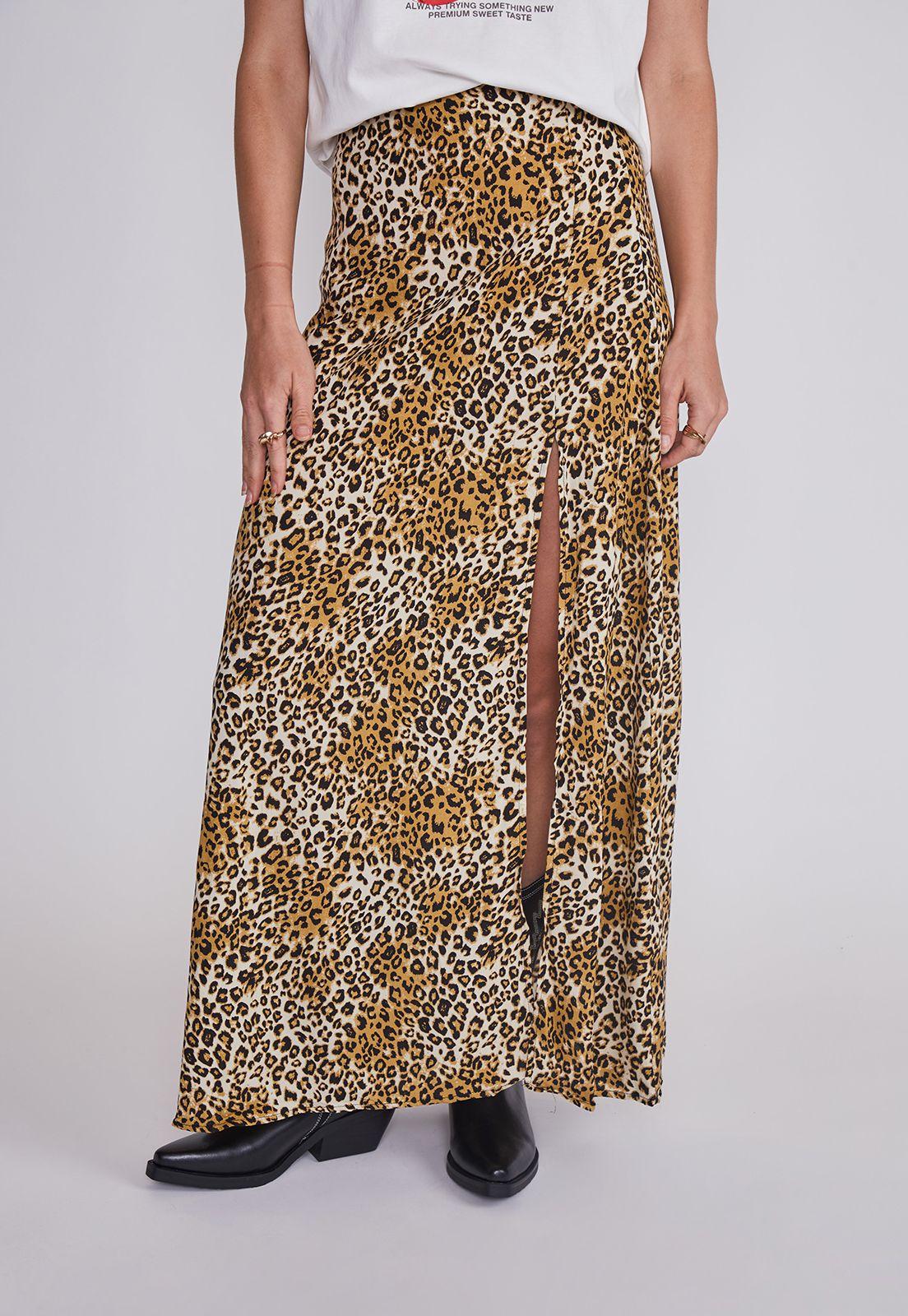 Faldas Mujer Leopardo Beige Sioux-1