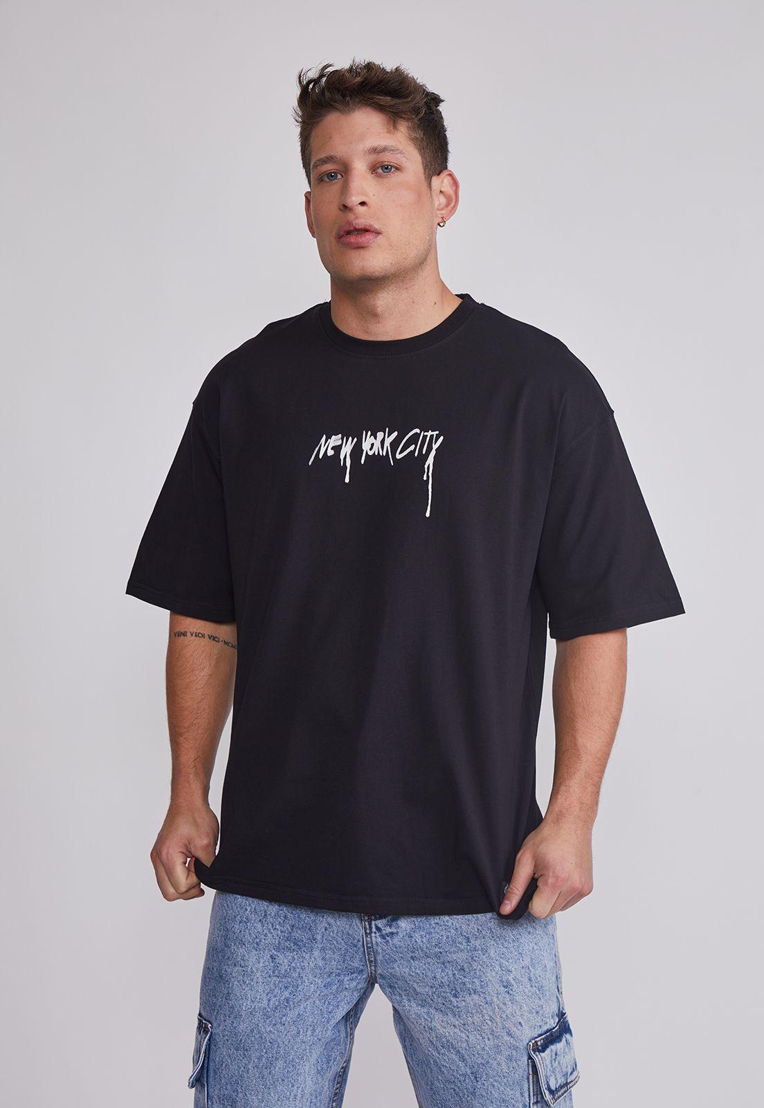 Polera Hombre Grafitis Negro Sioux-0
