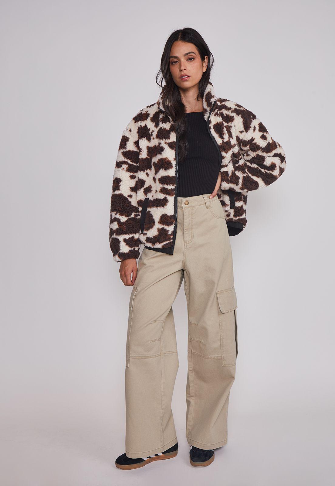 Polar Mujer Cow Print Café Sioux-2