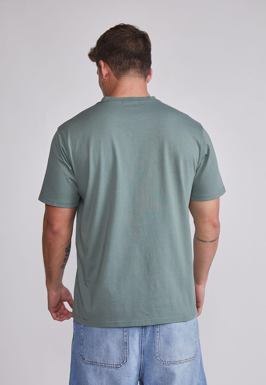 Polera Hombre Básica Lisa Verde Sioux-2