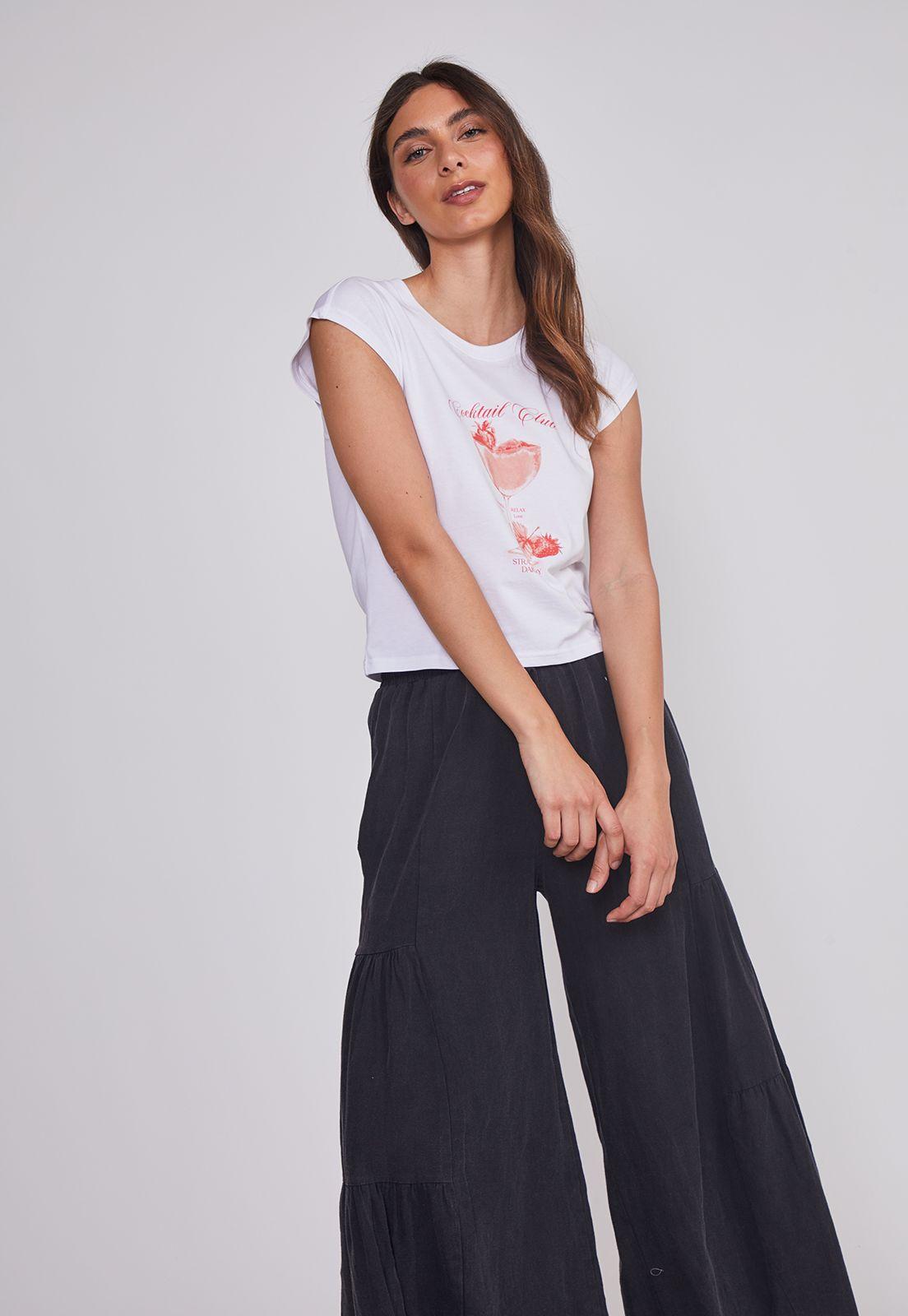 Polera Mujer Drinks Blanco Sioux-1