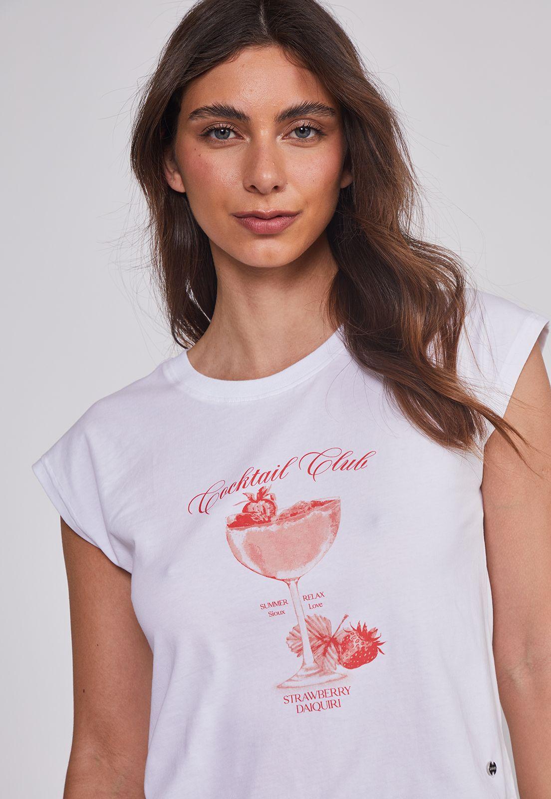 Polera Mujer Drinks Blanco Sioux-2