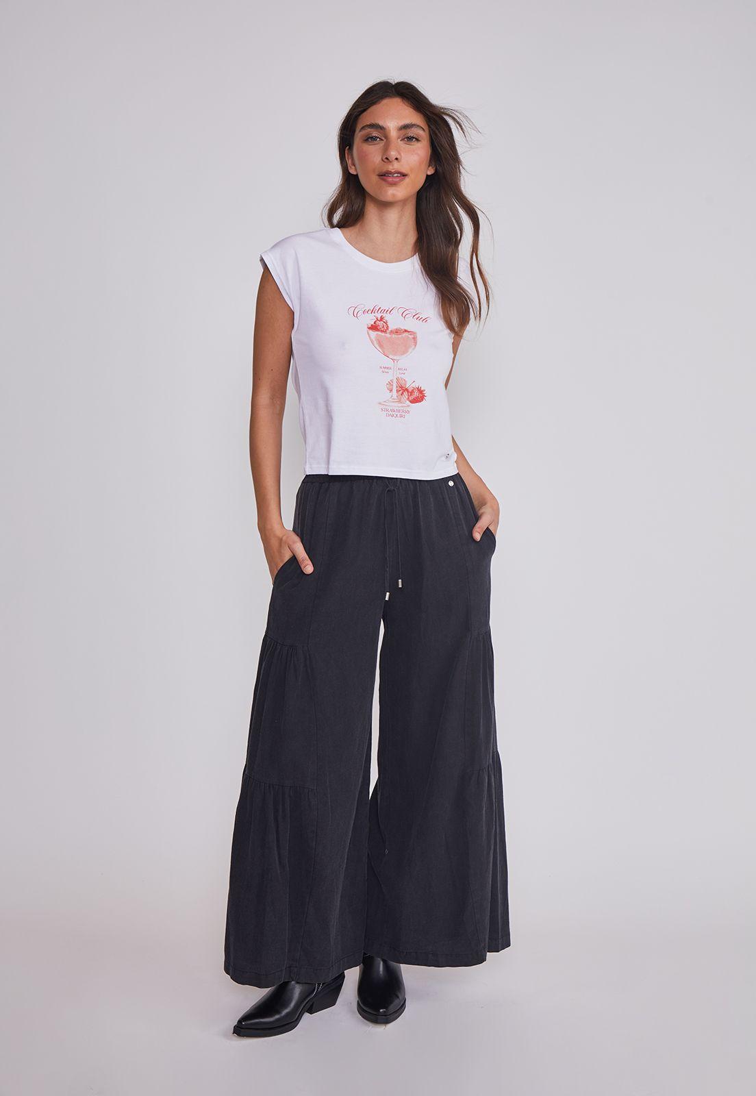 Polera Mujer Drinks Blanco Sioux-4