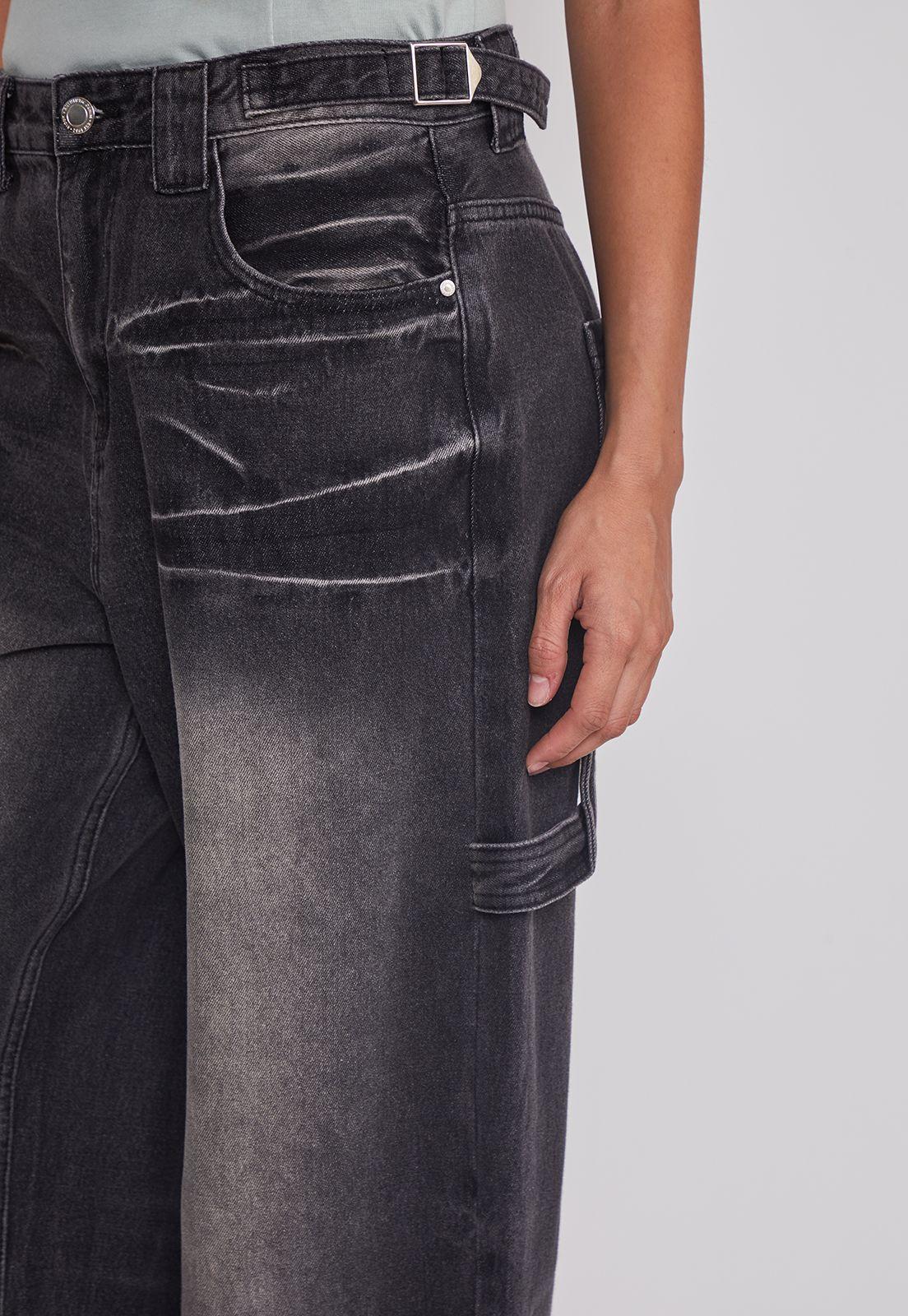 Jeans Mujer Balloon Carpenter Negro Sioux-3
