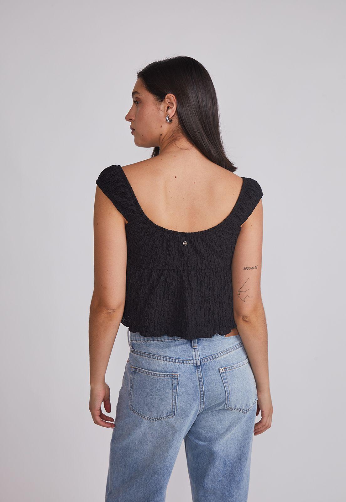 Peto Mujer Romantico Lazo Negro Sioux-3