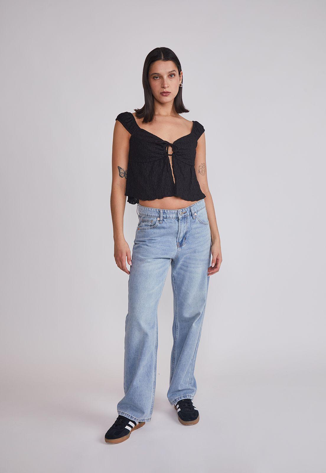 Peto Mujer Romantico Lazo Negro Sioux-4