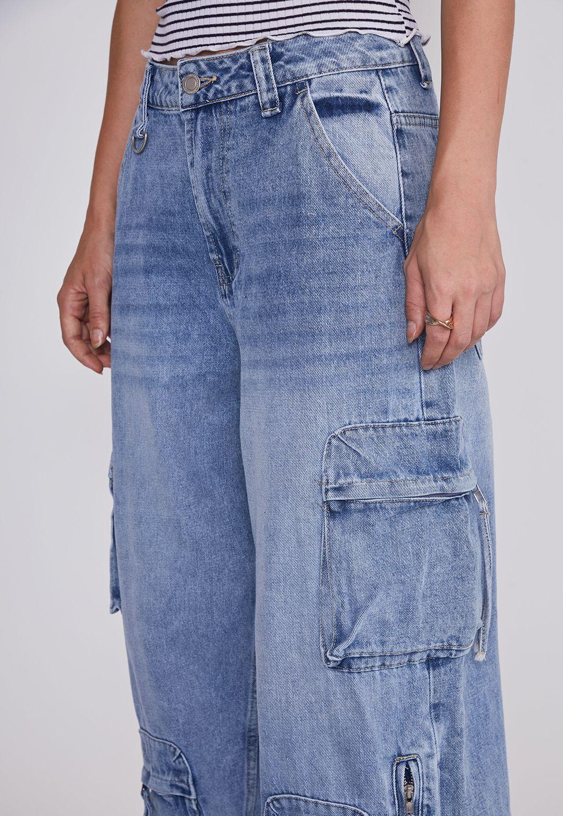 Jeans Mujer Baggy Azul Sioux-2
