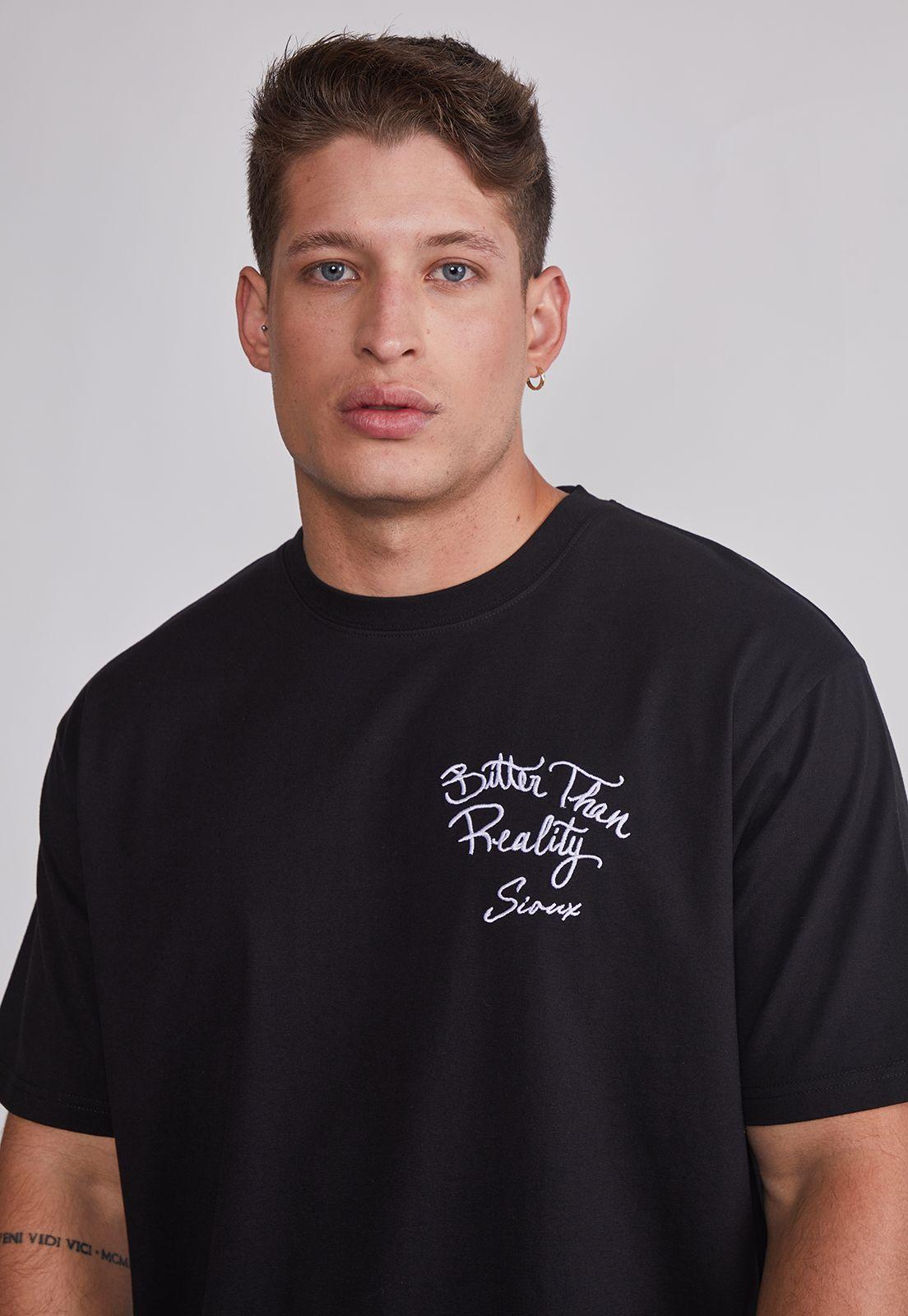Polera Hombre Frases Negro Sioux-1