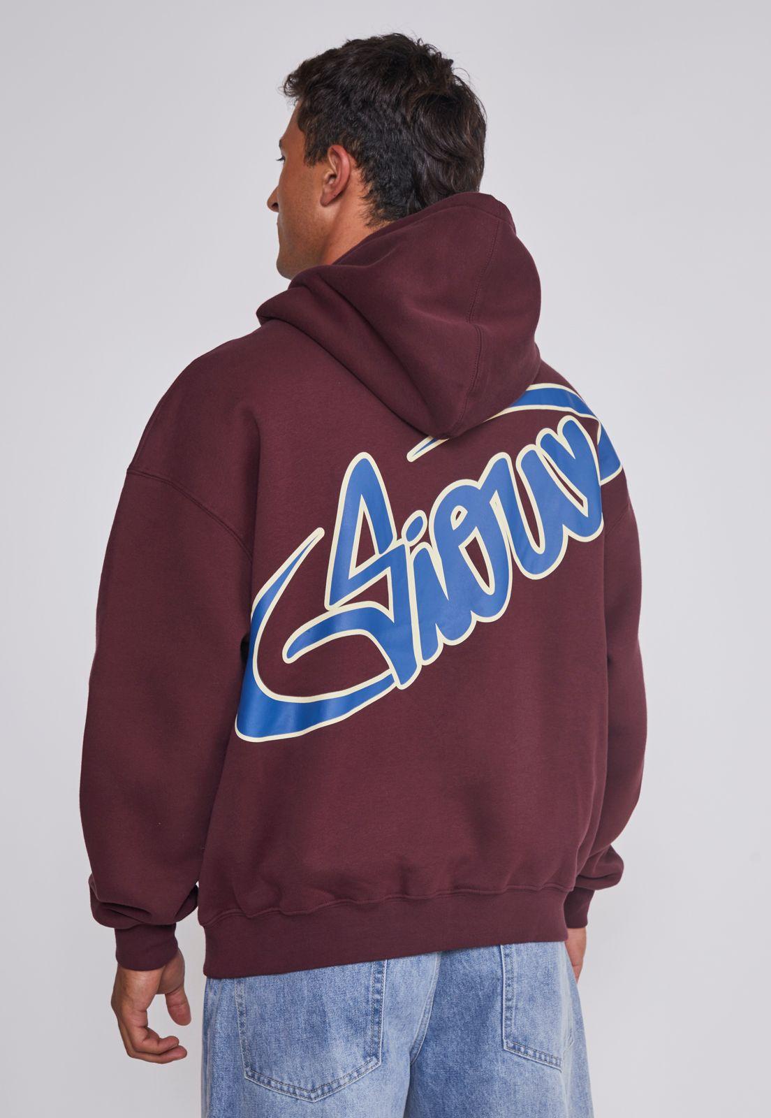 Polerón Hombre Relaxed Burdeo Sioux-1