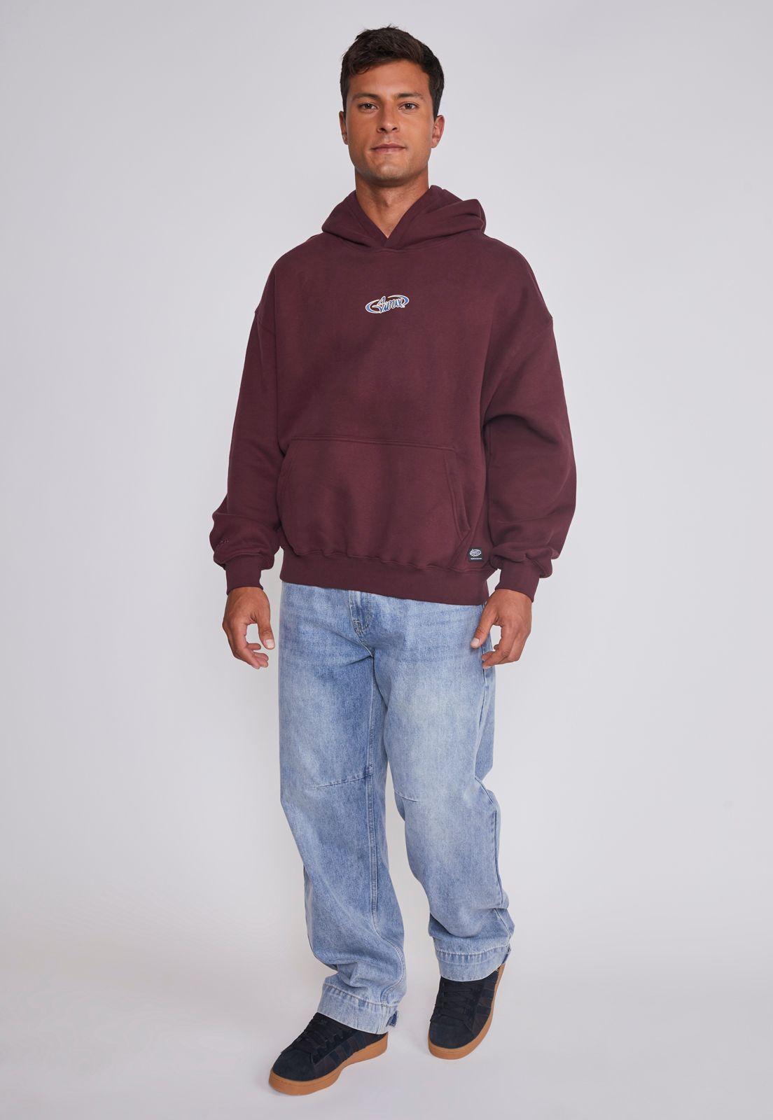 Polerón Hombre Relaxed Burdeo Sioux-2