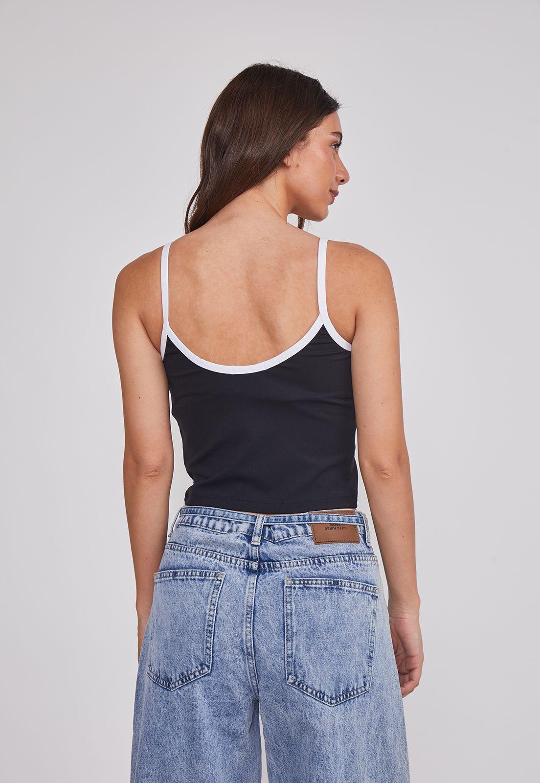 Peto Mujer Vivo Contraste Negro Sioux-3