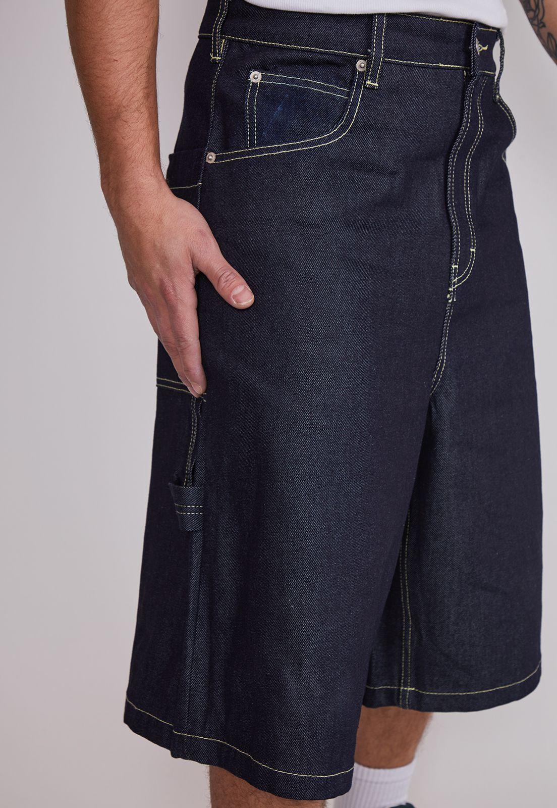 Bermuda Hombre Denim Costura Azul Sioux-2