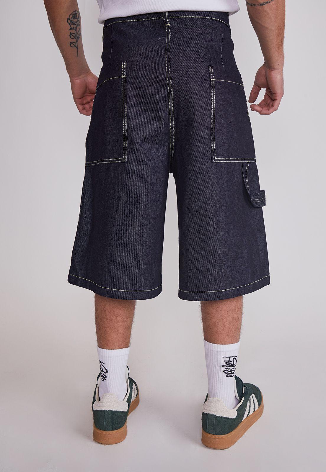 Bermuda Hombre Denim Costura Azul Sioux-3