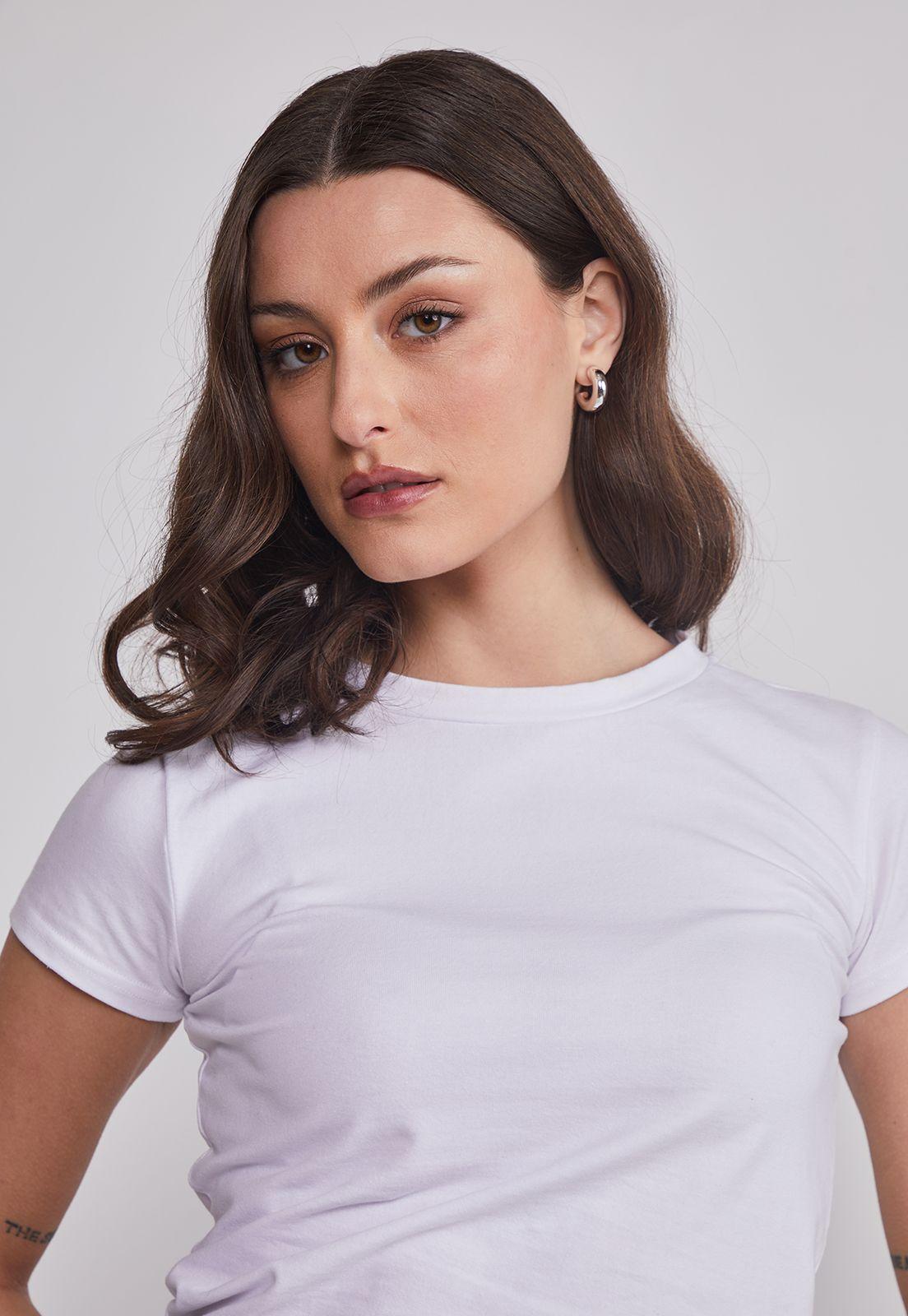 Polera Mujer Básica Lisa Blanco Sioux-2