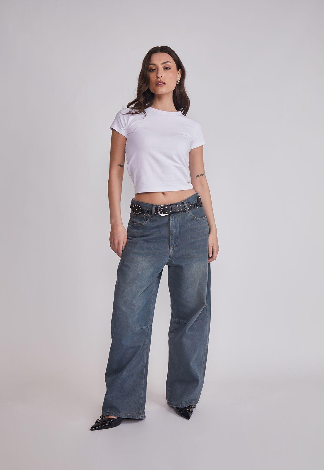 Polera Mujer Básica Lisa Blanco Sioux-4