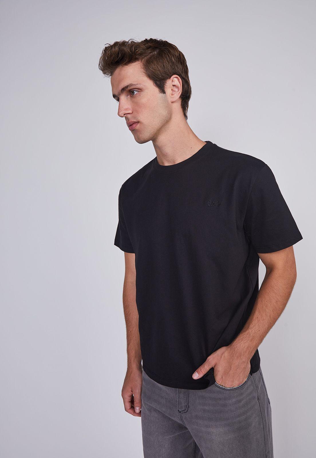 Polera Hombre Basica Negro Sioux-2
