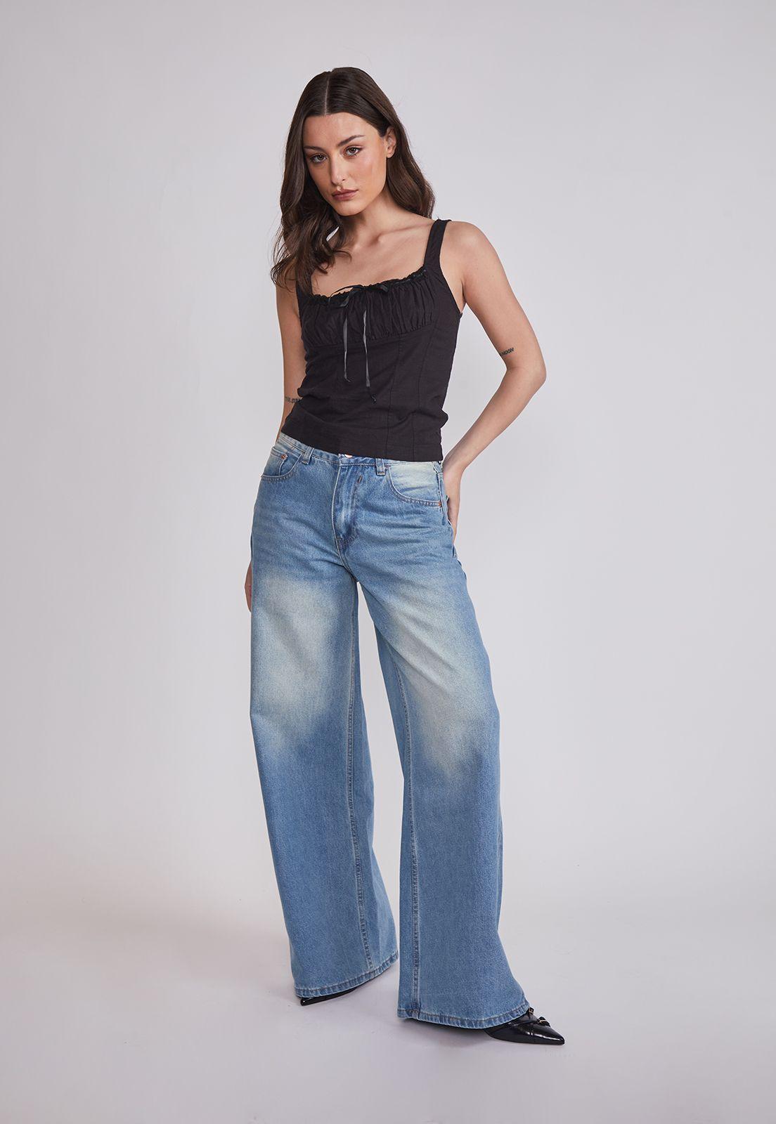 Blusa Mujer Estilo Corset Negro Sioux-3