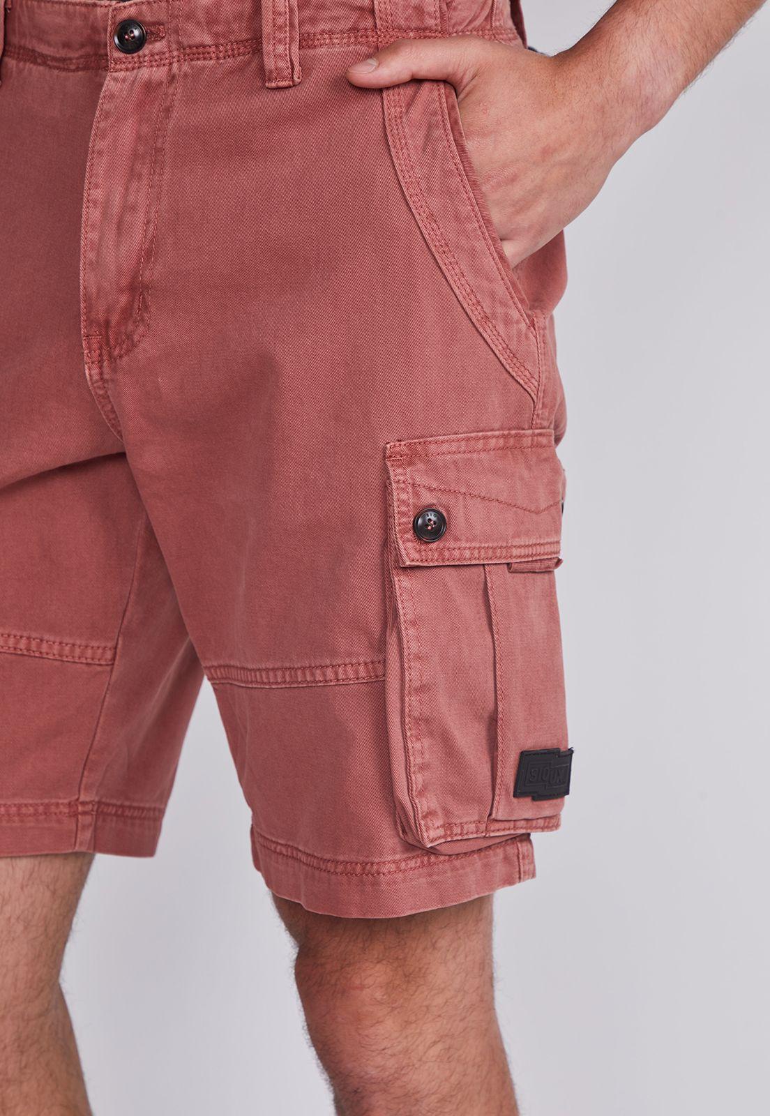 Bermuda Hombre Beige Cargo Sioux-2