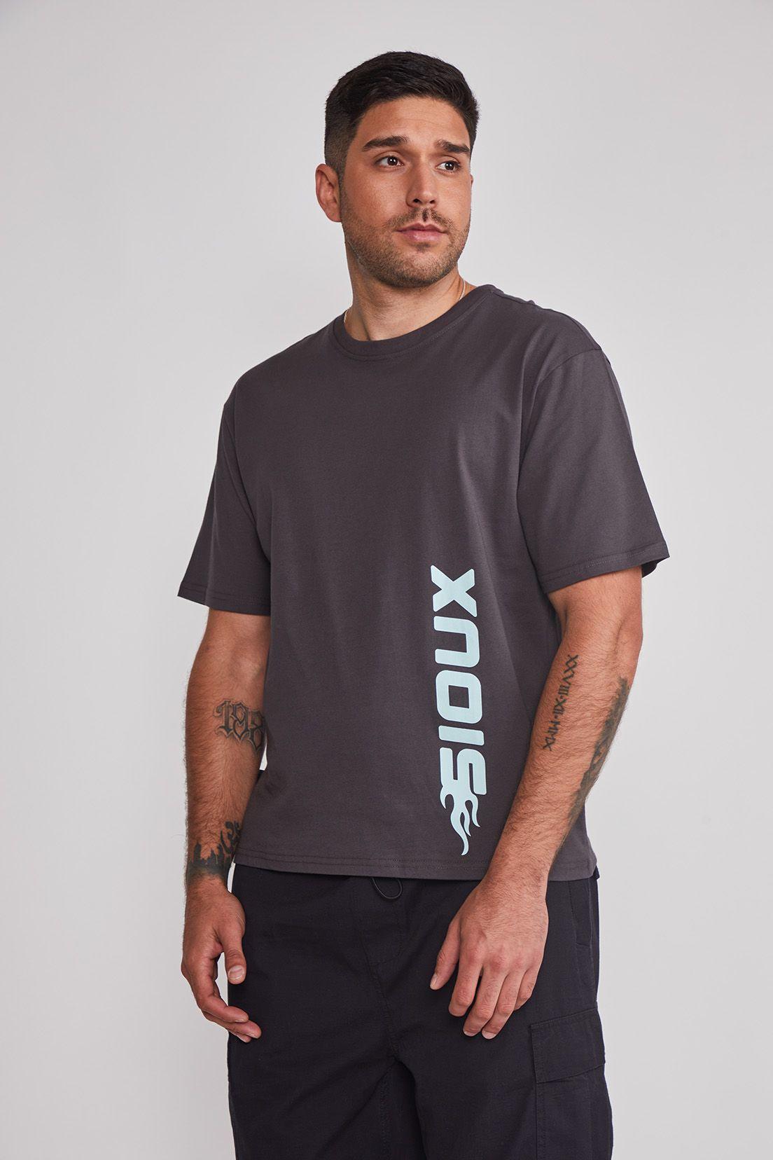 Polera Hombre Boxy Gris Sioux-0