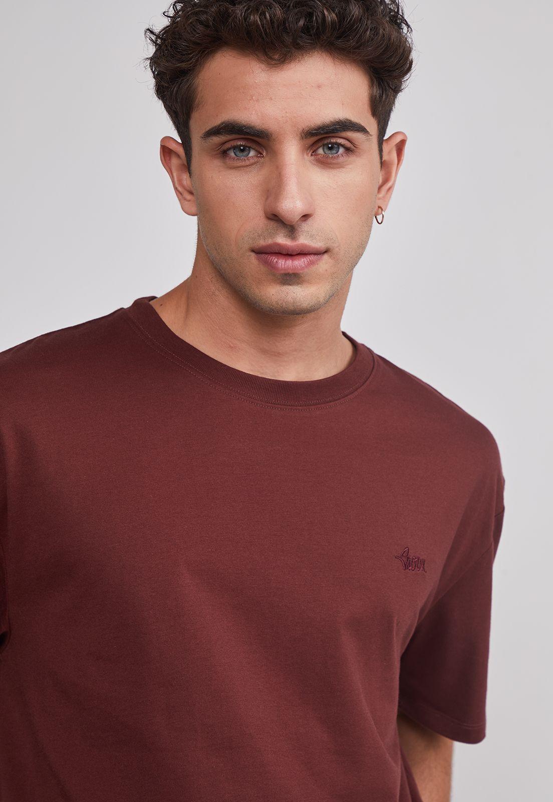 Polera Hombre Basic Lisa Café Sioux-2