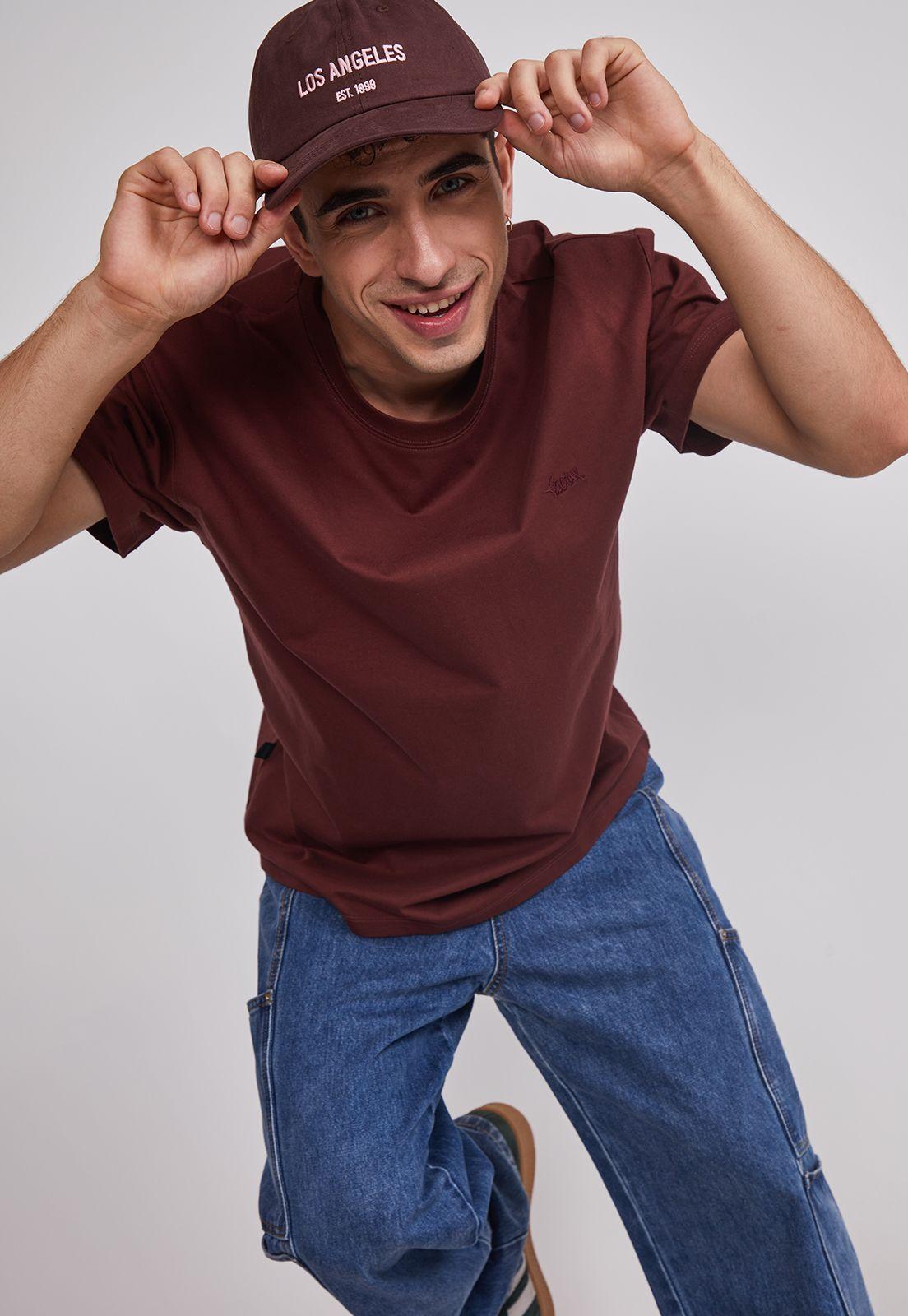 Polera Hombre Basic Lisa Café Sioux-4