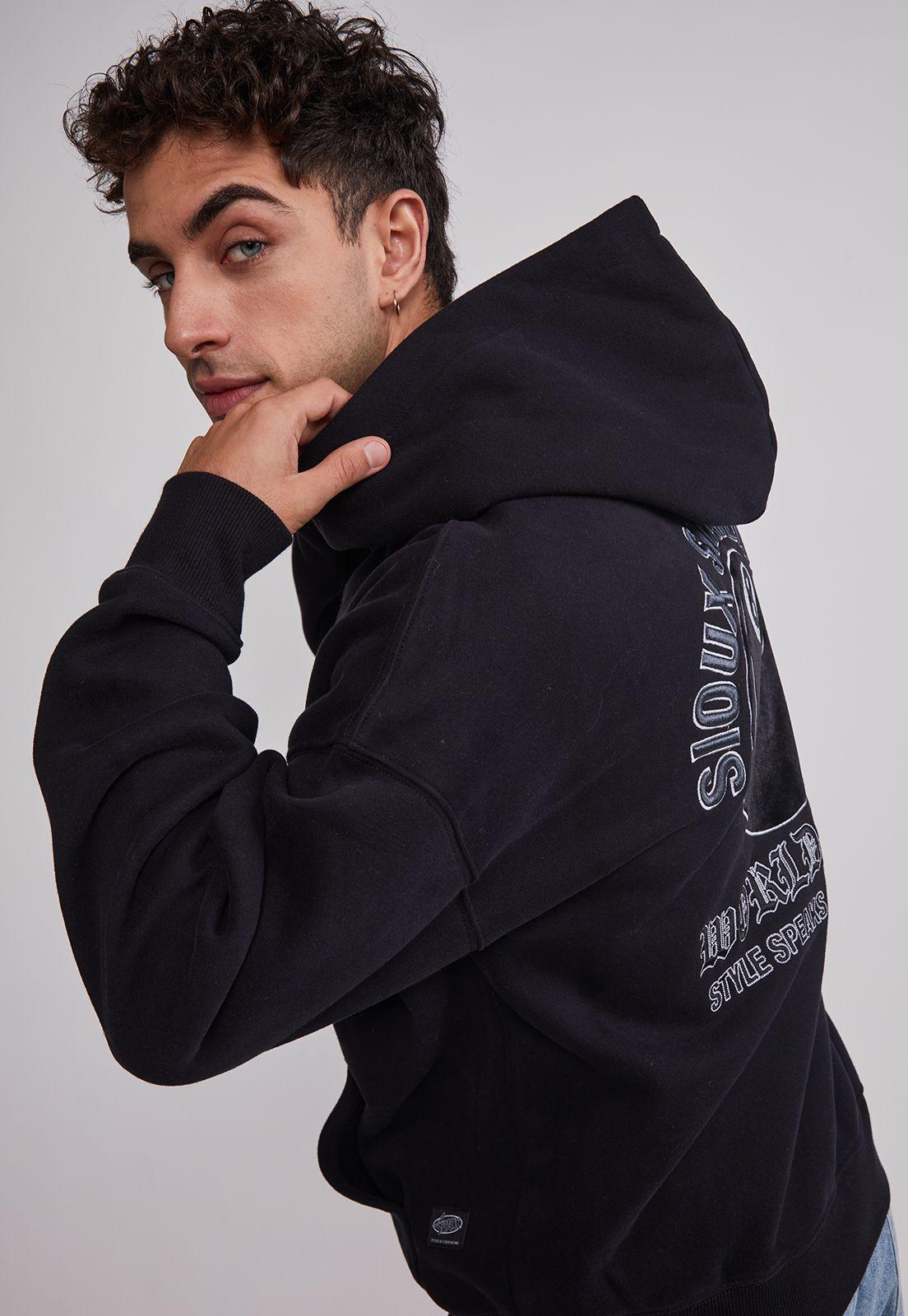 Polerón Hombre Animals Negro Sioux-2