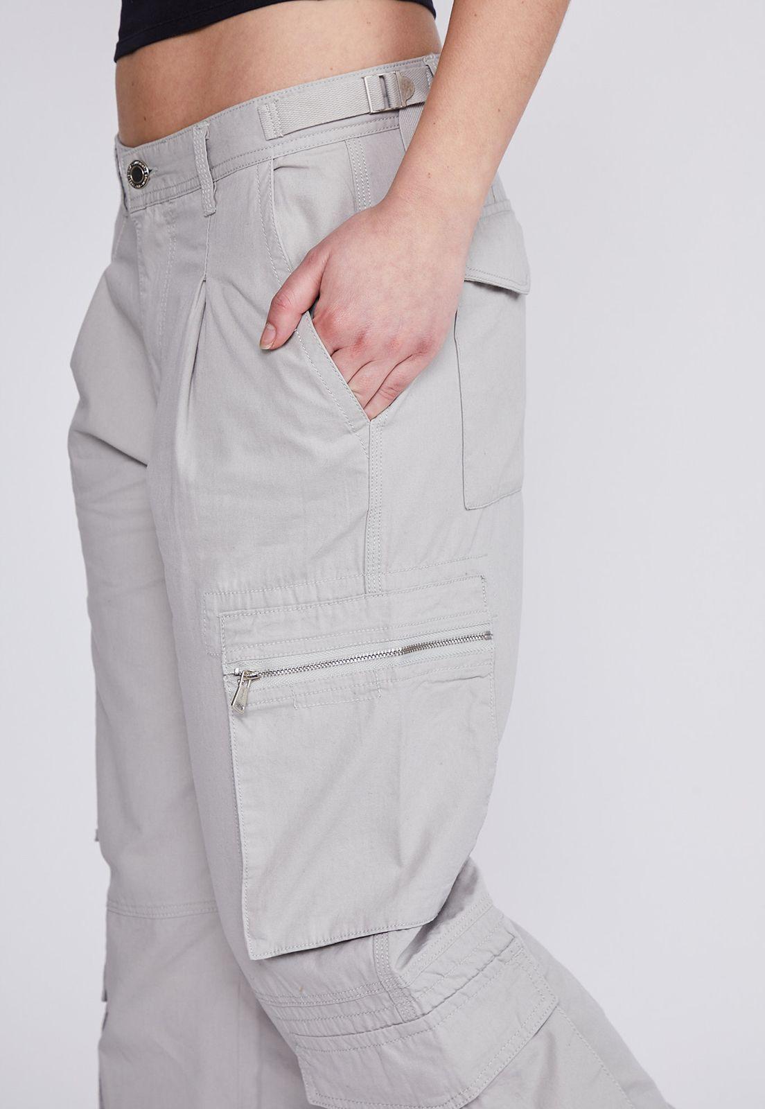 Pantalón Mujer Crudo Cargo Recto Sioux-1
