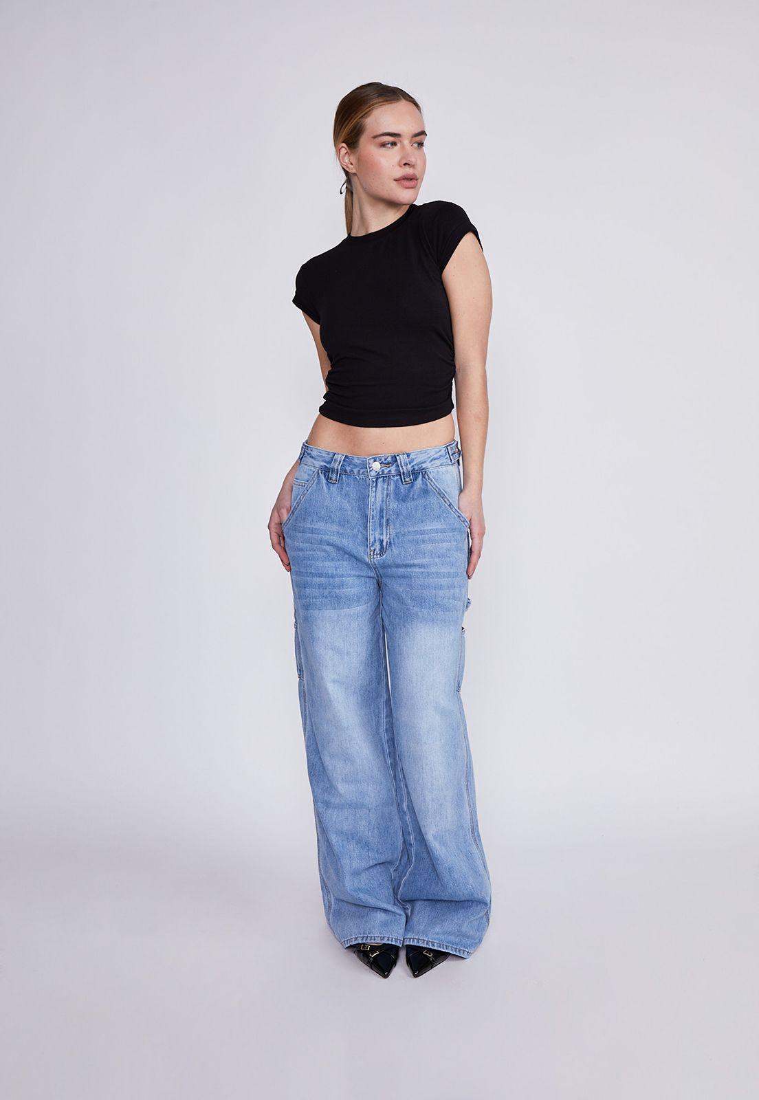 Polera Mujer Negro Recogido Costados Sioux-3