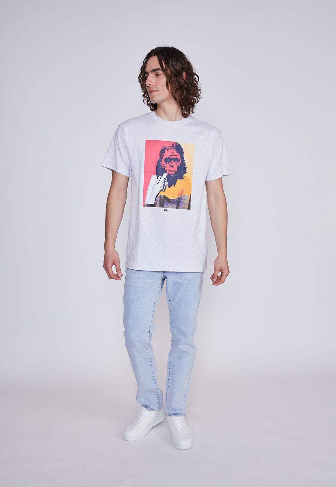 Polera Hombre Mono Gris Sioux-3