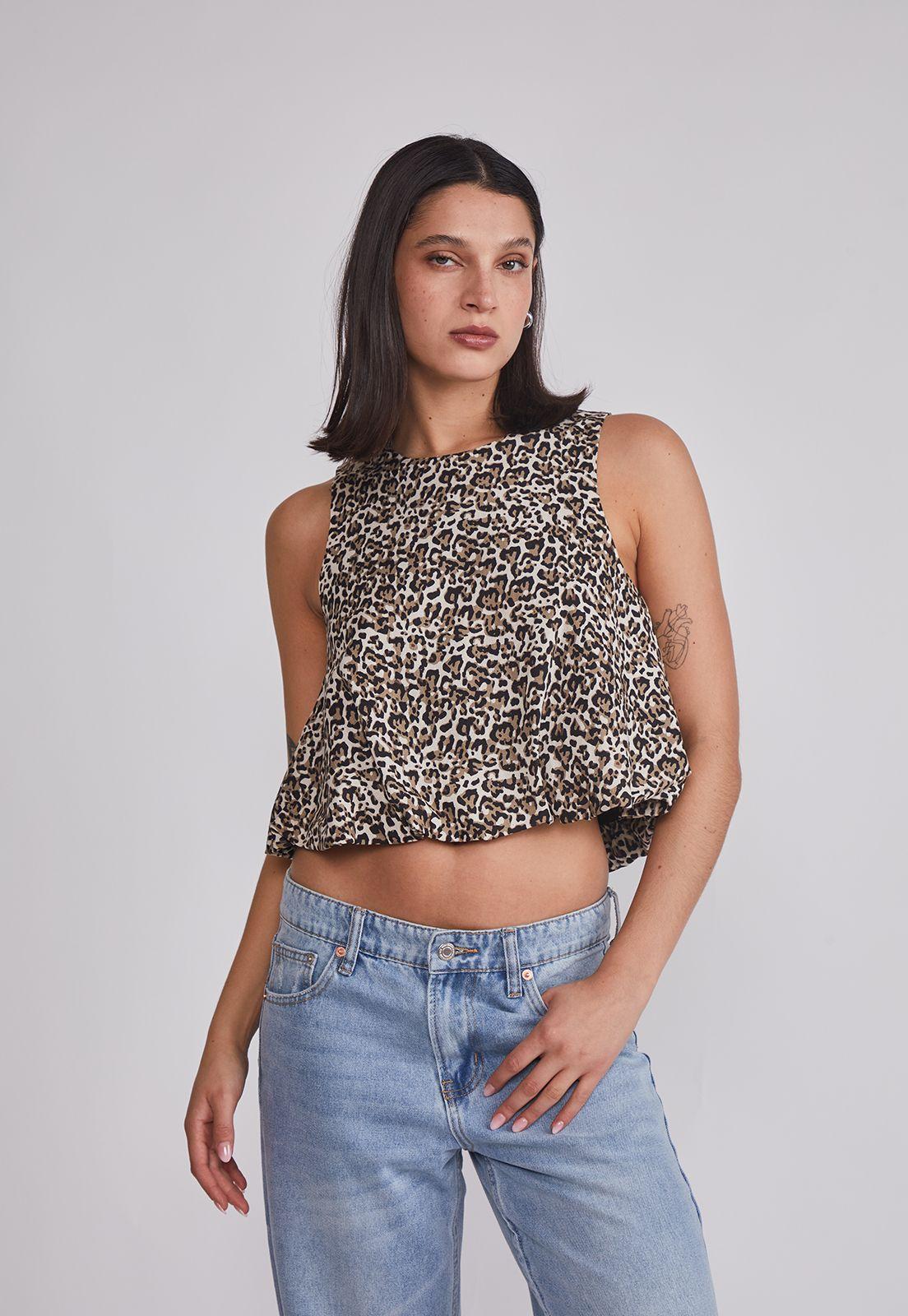 Blusa Mujer Globo Beige Sioux-0