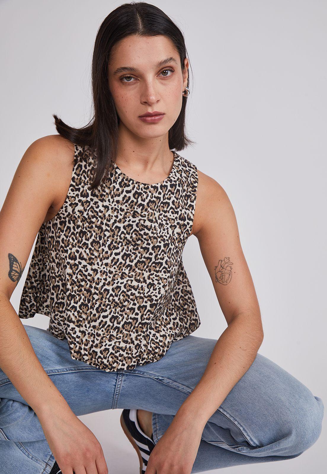 Blusa Mujer Globo Beige Sioux-1