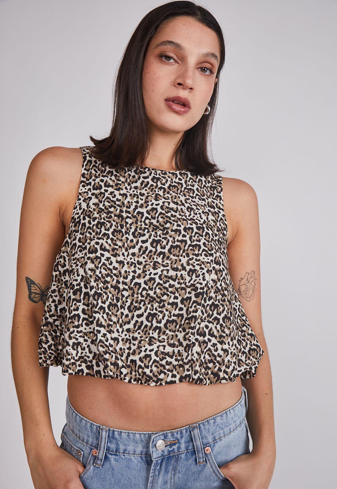 Blusa Mujer Globo Beige Sioux-2