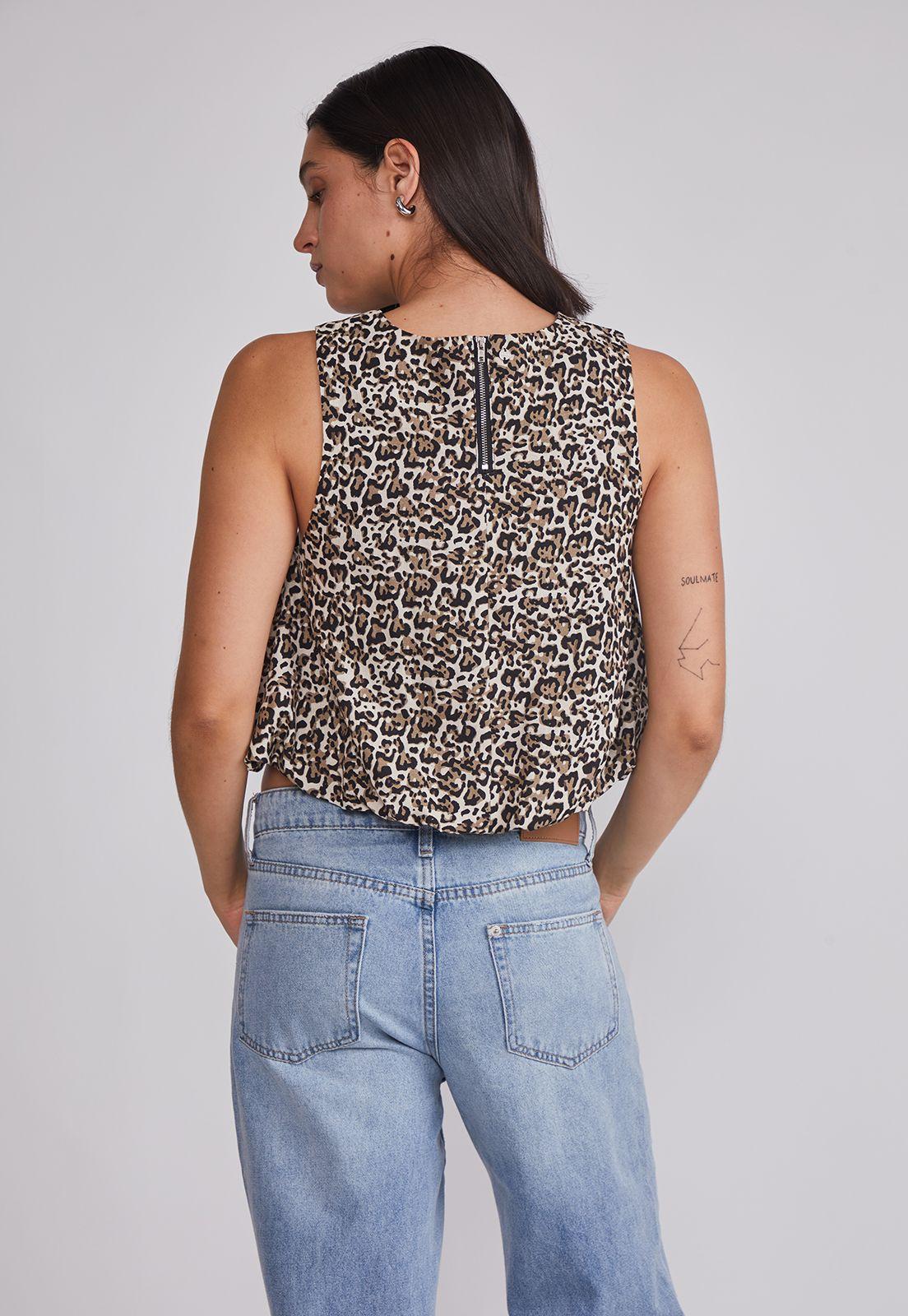 Blusa Mujer Globo Beige Sioux-3