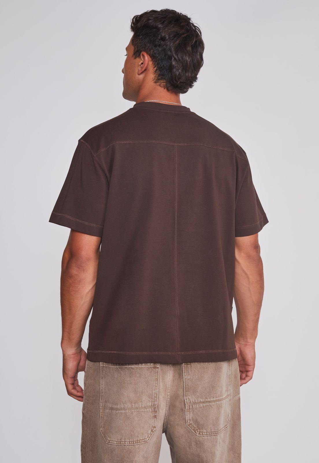 Polera Hombre Parche Café Sioux-1