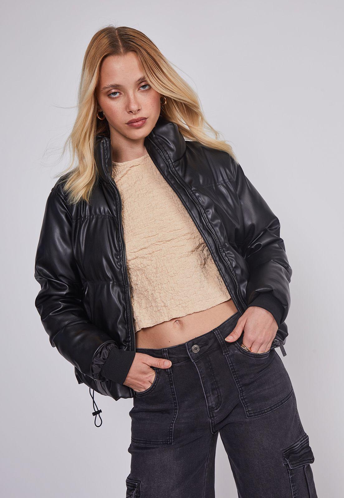 Chaqueta Mujer Puffa Negro Sioux-3