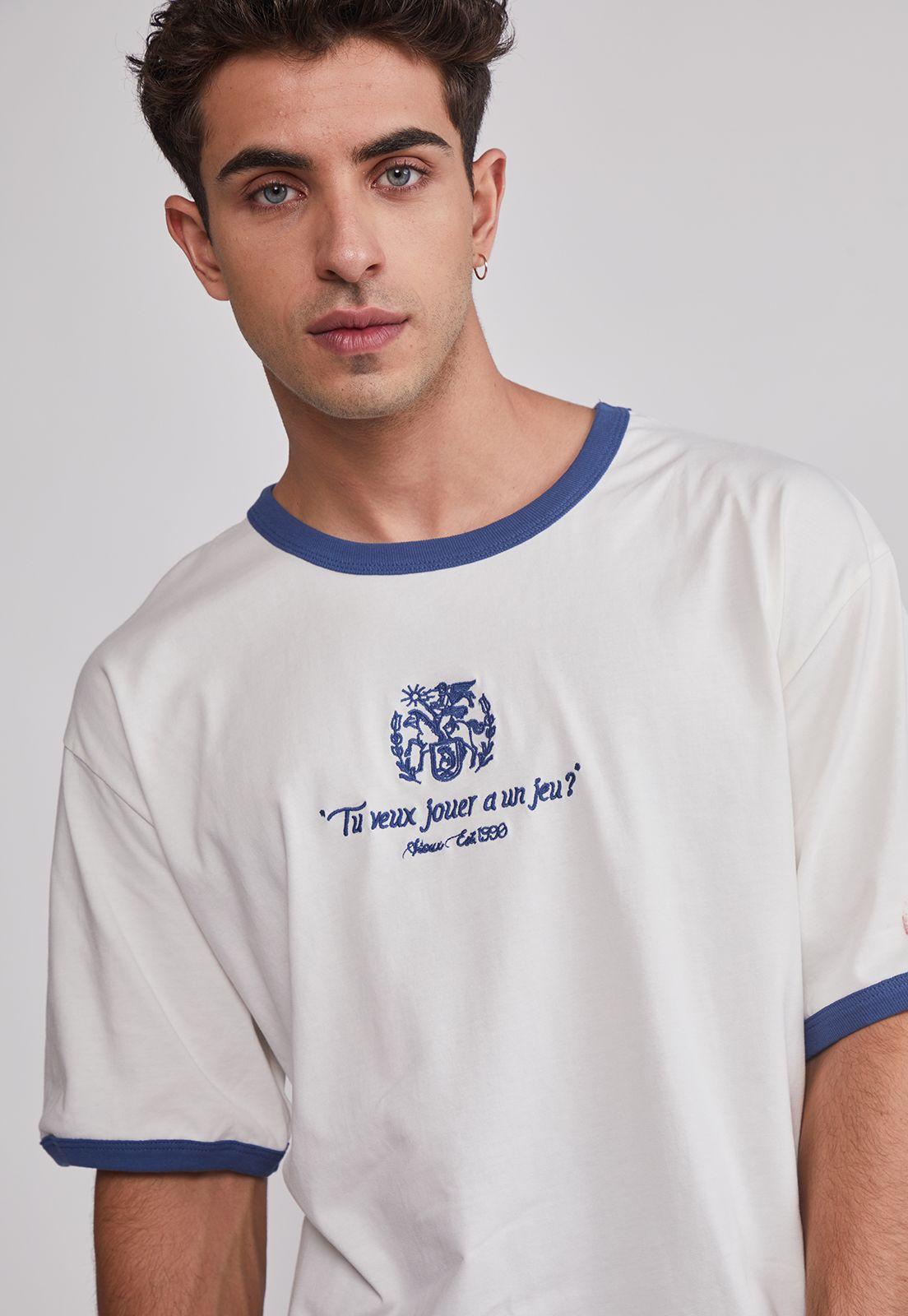 Polera Hombre Contraste Blanco Sioux-2