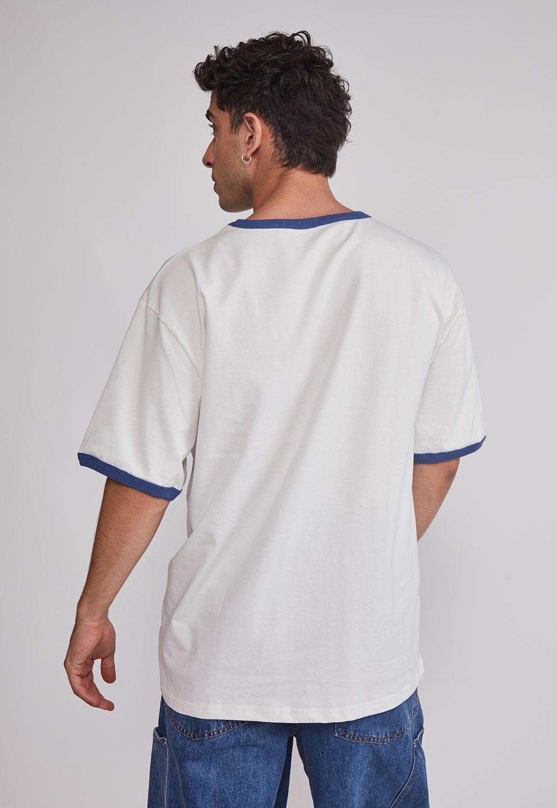 Polera Hombre Contraste Blanco Sioux-4