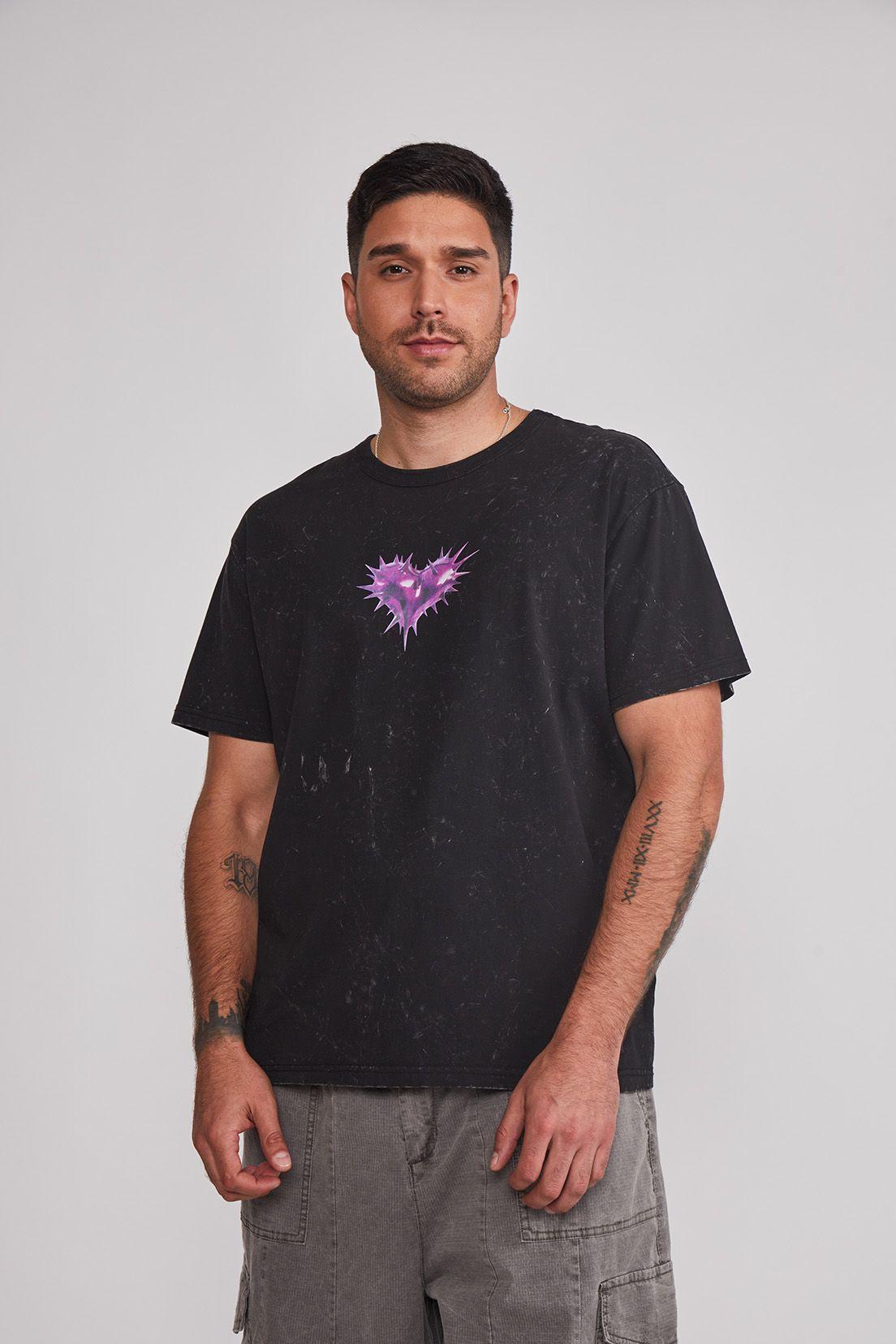 Polera Hombre Corazón Lava Gris Sioux-0