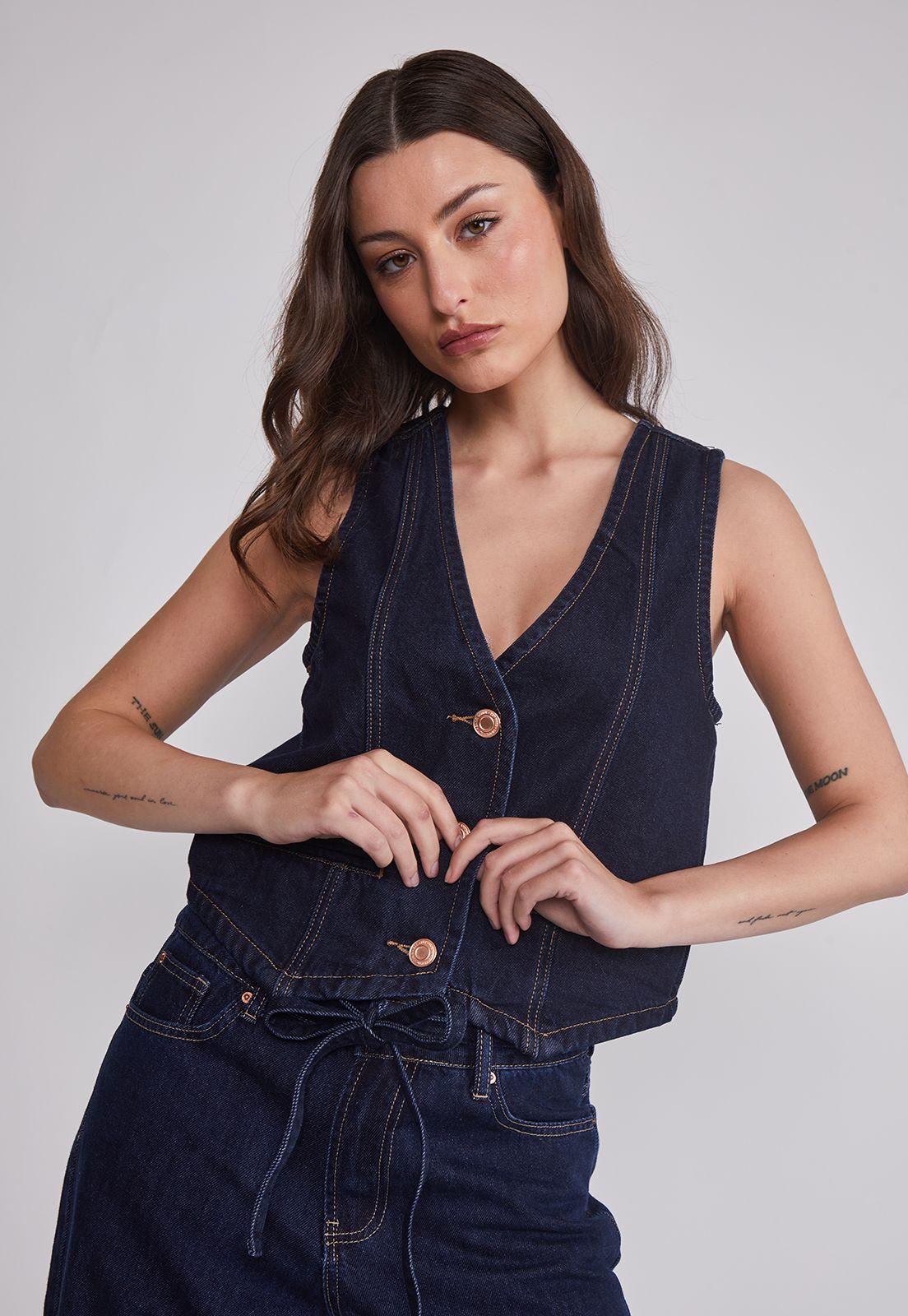 Vestido Mujer Raw Denim Azul Sioux-1