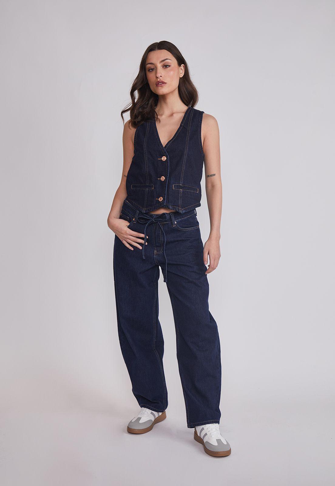 Vestido Mujer Raw Denim Azul Sioux-4
