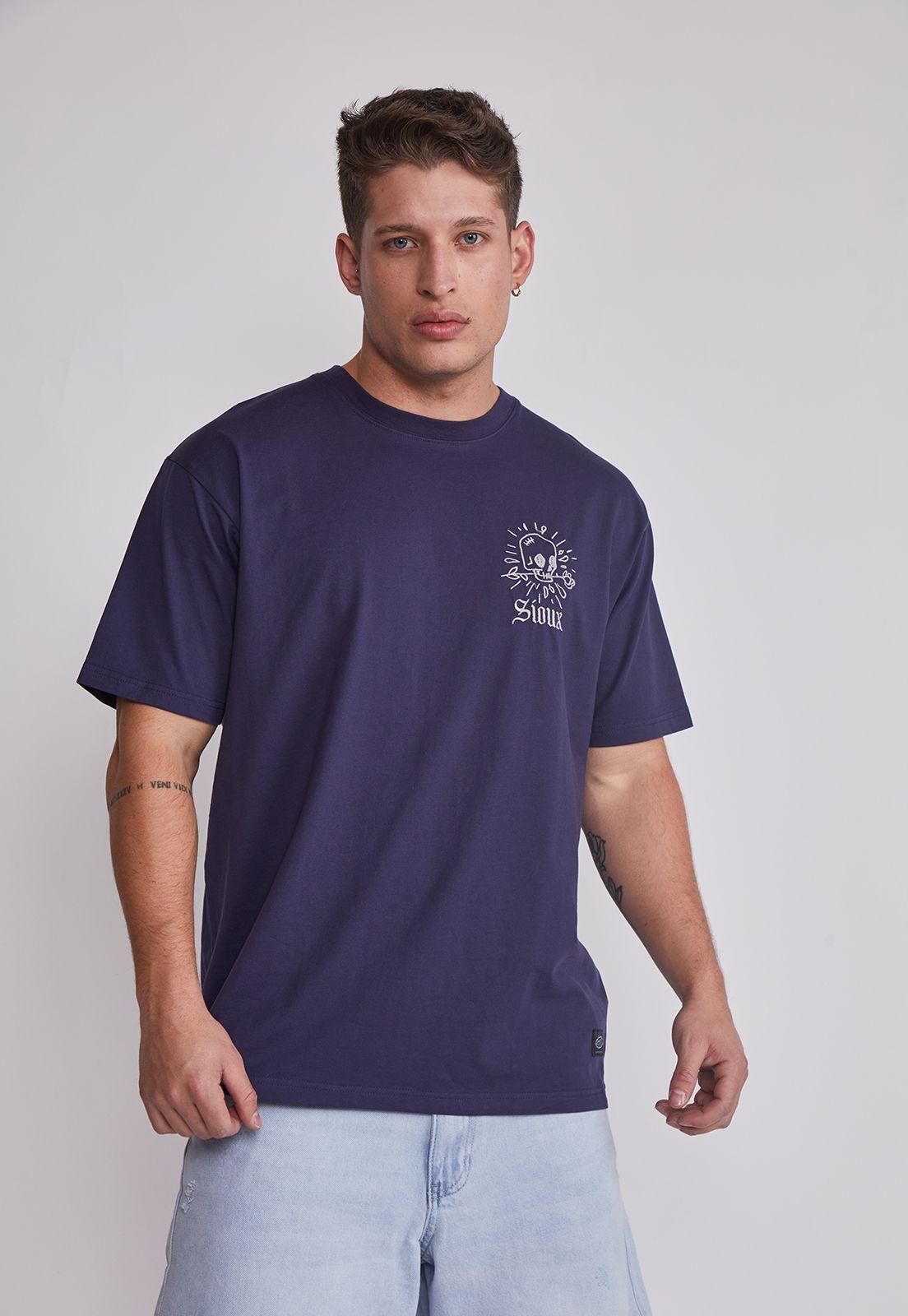 Polera Hombre Frases Azul Sioux-0