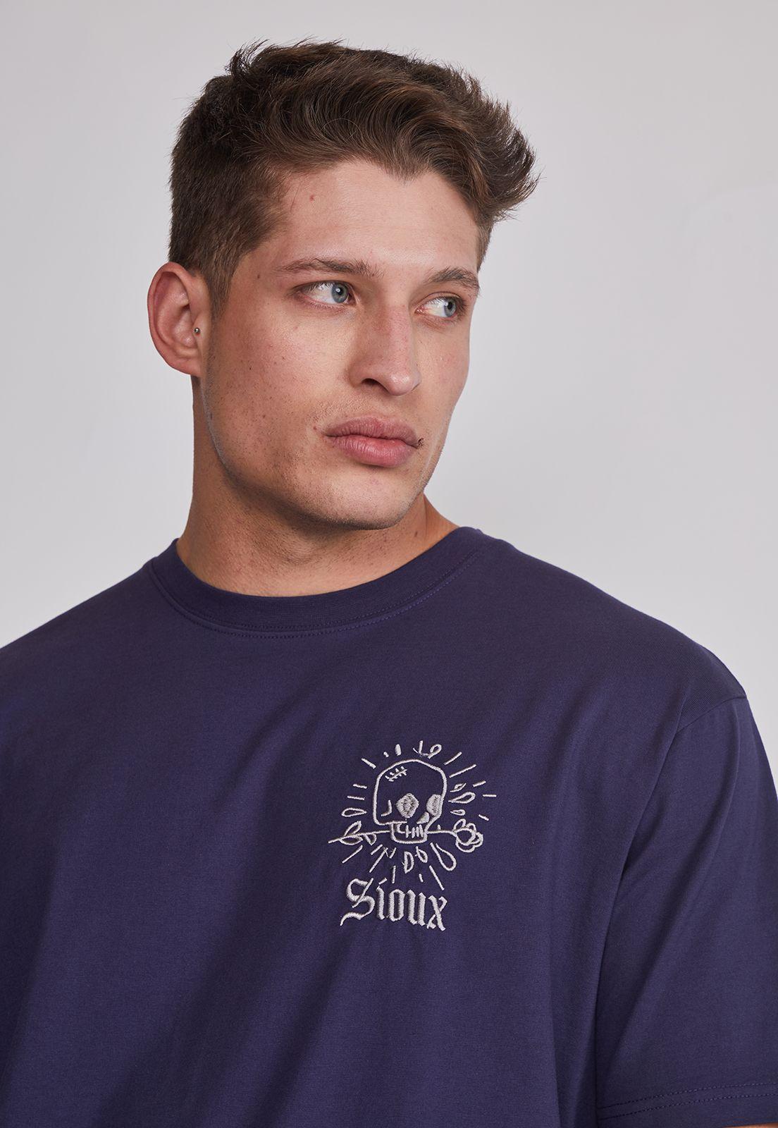 Polera Hombre Frases Azul Sioux-2