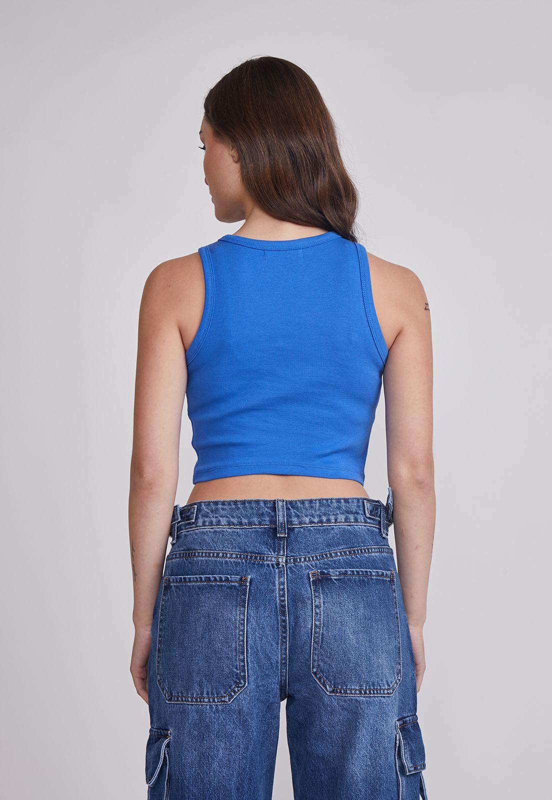 Peto Mujer Halter Crop Negro Sioux-3