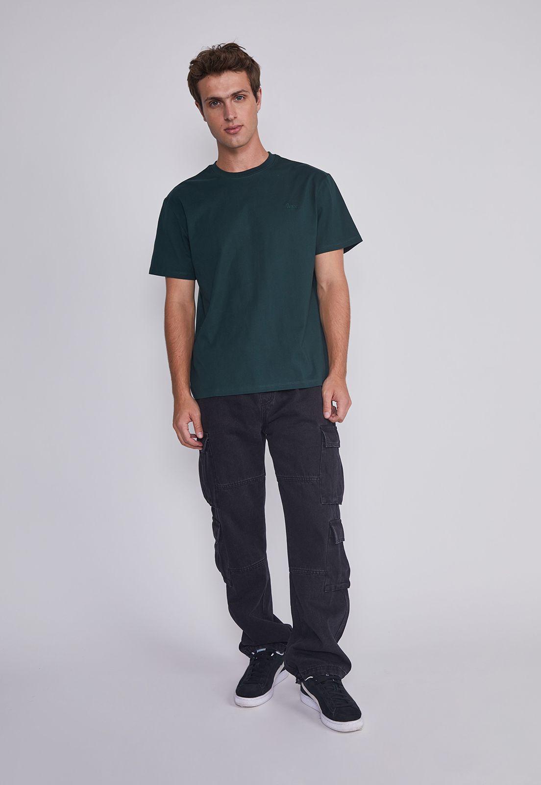 Polera Hombre Basica Verde Sioux-4