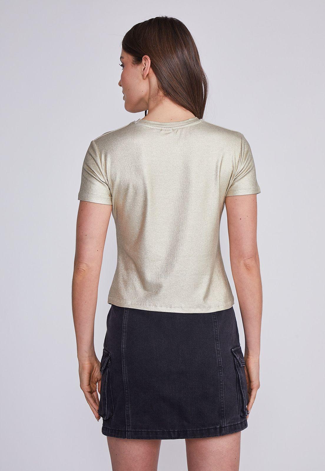 Polera Mujer Mostaza Brillante Sioux-2